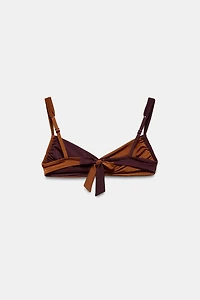 COMBINED SIDE RUCHED BIKINI TOP