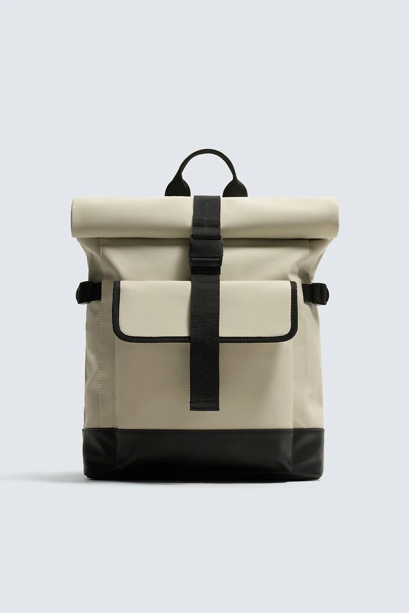 SAC À DOS EFFET GOMME AVEC RABAT