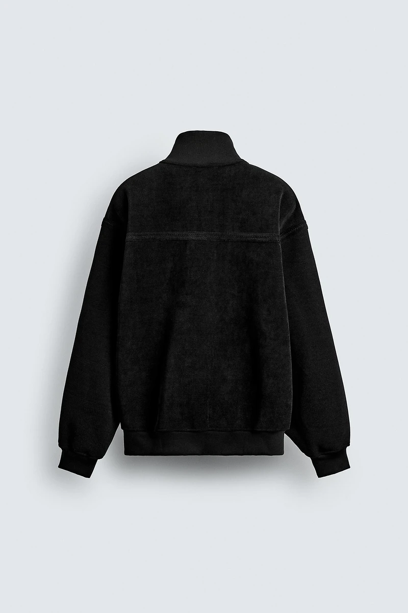 CORDUROY QUARTER-ZIP SWEATSHIRT