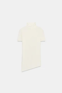 HAUT ASYMÉTRIQUE À COL ROULÉ