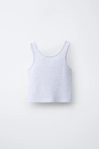 TEXT PRINT WAFFLE TOP