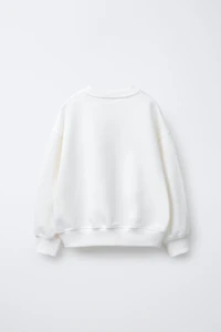 FLOCKED TEXT SWEATSHIRT