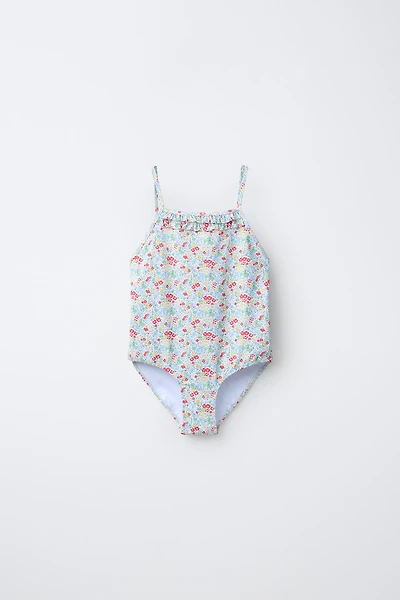 6-14 YEARS / FLORAL PRINT SWIMSUIT