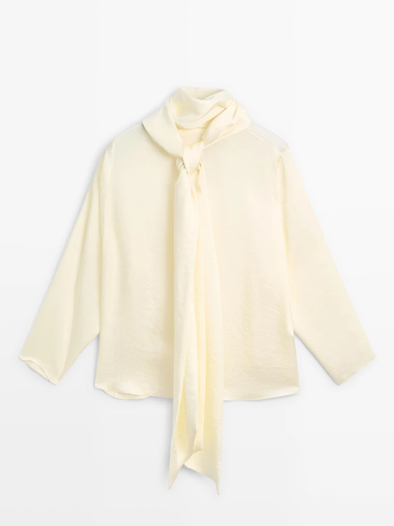 Flowing blouse with scarf - STUDIO