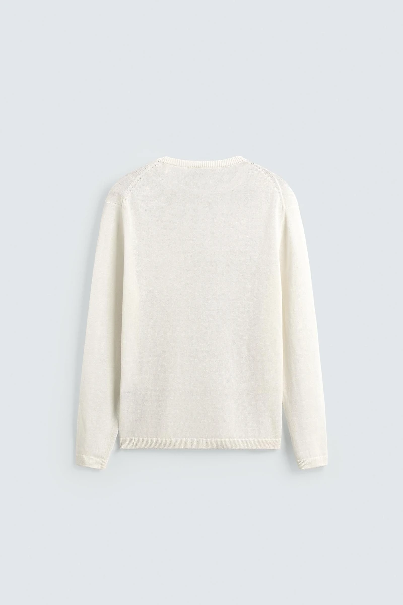 REGULAR FIT 100% LINEN JUMPER