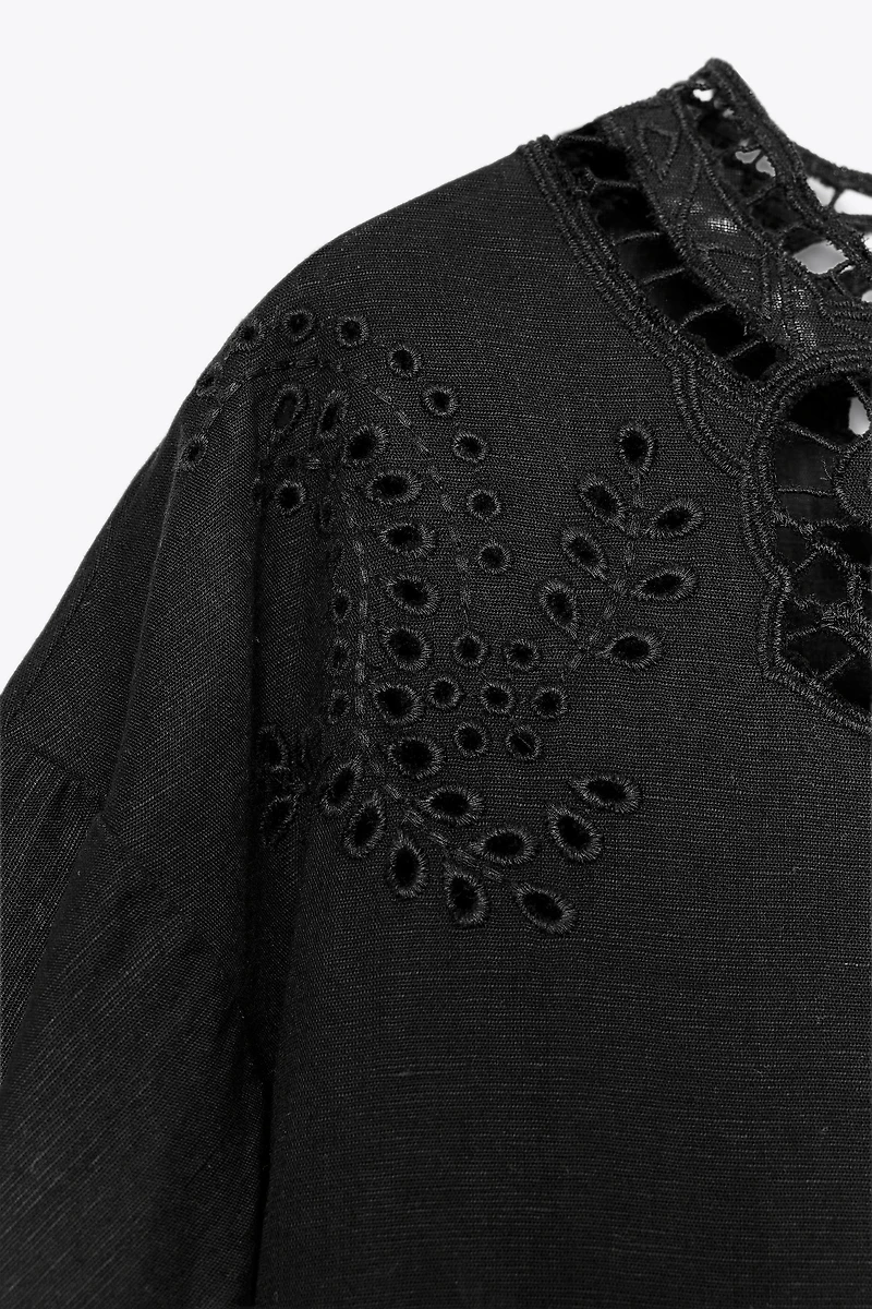 ZW COLLECTION EMBROIDERED MIDI DRESS