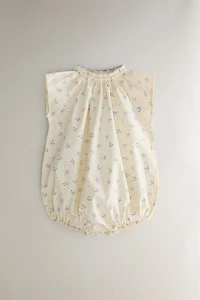 GRENOUILLÈRE BÉBÉ FLORALE