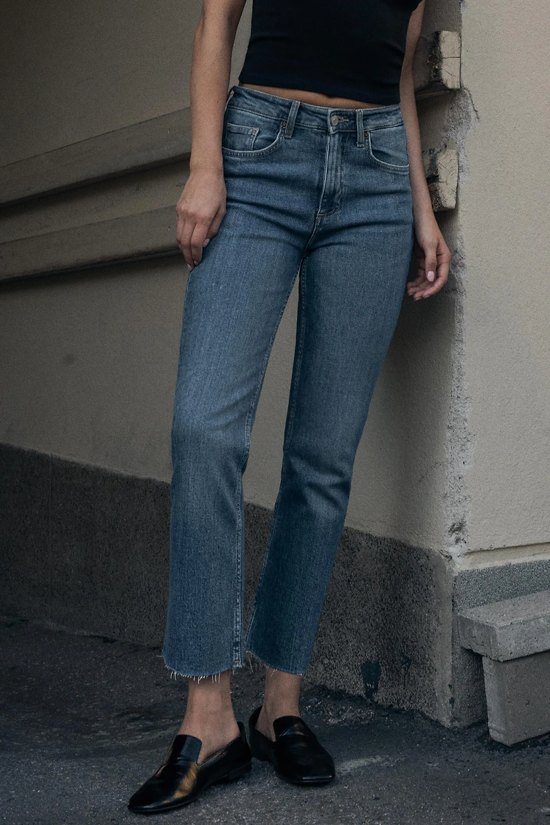 JEAN TRF COURT ÉVASÉ TAILLE HAUTE