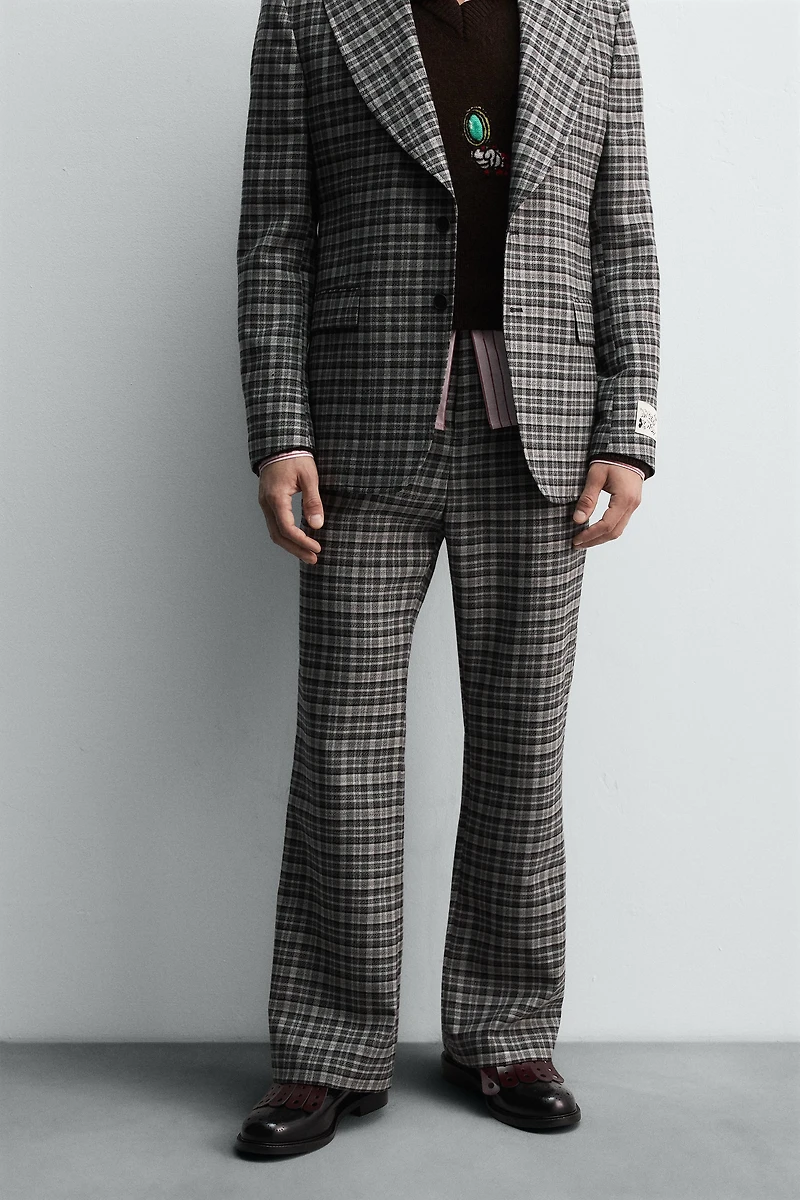 CHECK SUIT TROUSERS HARRY LAMBERT FOR ZARA X DISNEY