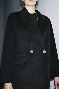 DOUBLE BREASTED WOOL BLEND BLAZER ZW COLLECTION