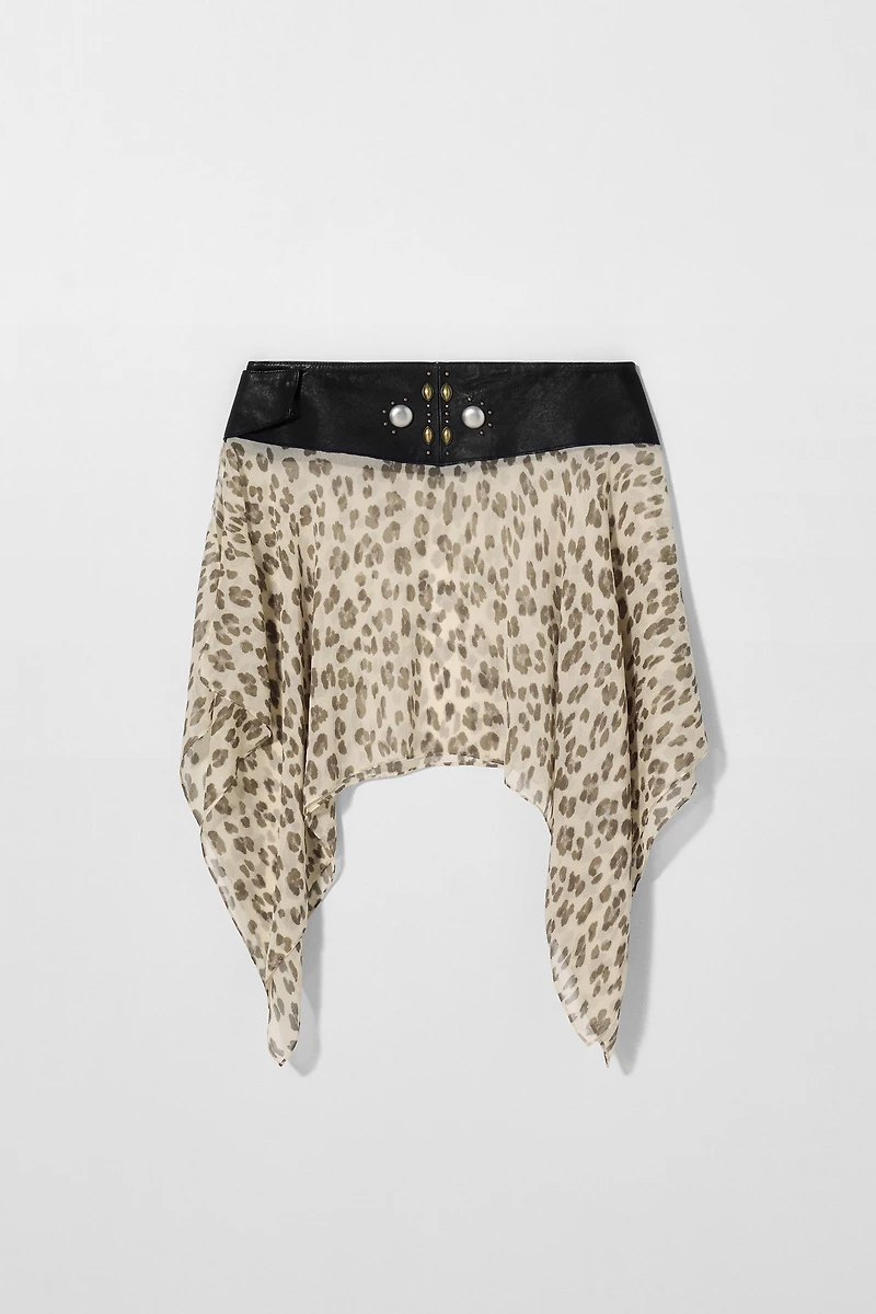 LEATHER BELT SKIRT KATE MOSS X ZARA