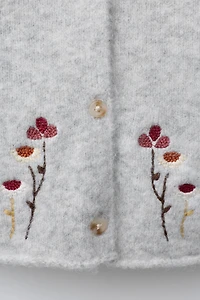 EMBROIDERED FLORAL CARDIGAN