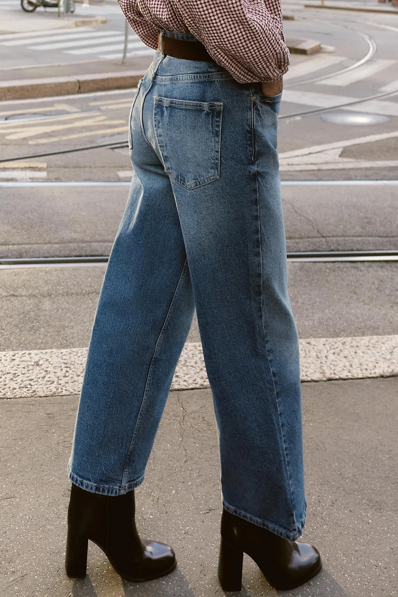 Z.10 HIGH-WAISTED BELTED CULOTTE JEANS