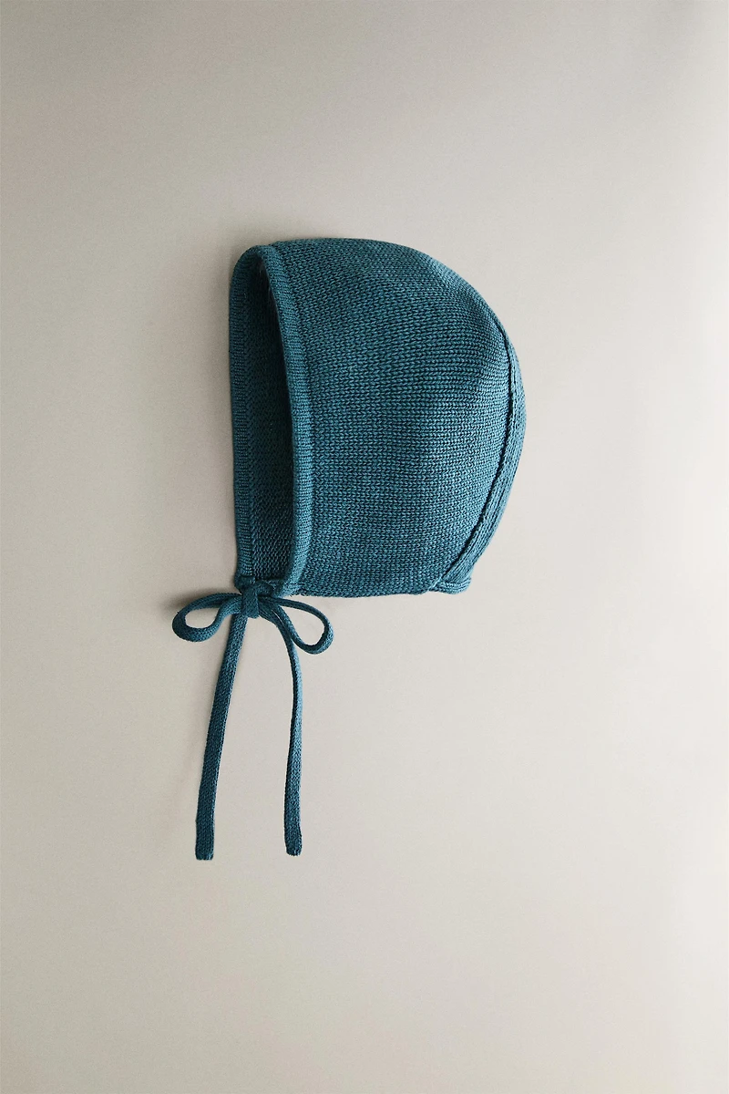 BABY KNIT BONNET