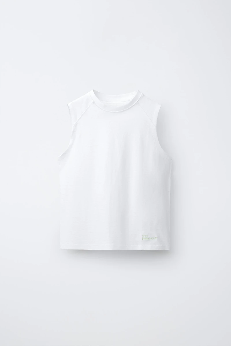 T-SHIRT UNI SANS MANCHES