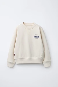 TEXT AND LABEL SWEATSHIRT