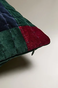 PATCHWORK CROSS THROW PILLOW COVER