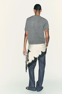 100% WOOL SHORT SLEEVE SWEATER