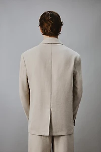 RELAXED FIT COTTON - LINEN SUIT BLAZER