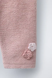 CROCHETED FLOWER KNIT PANTS