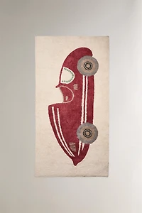TAPIS ENFANT COTON VOITURE DE COURSE