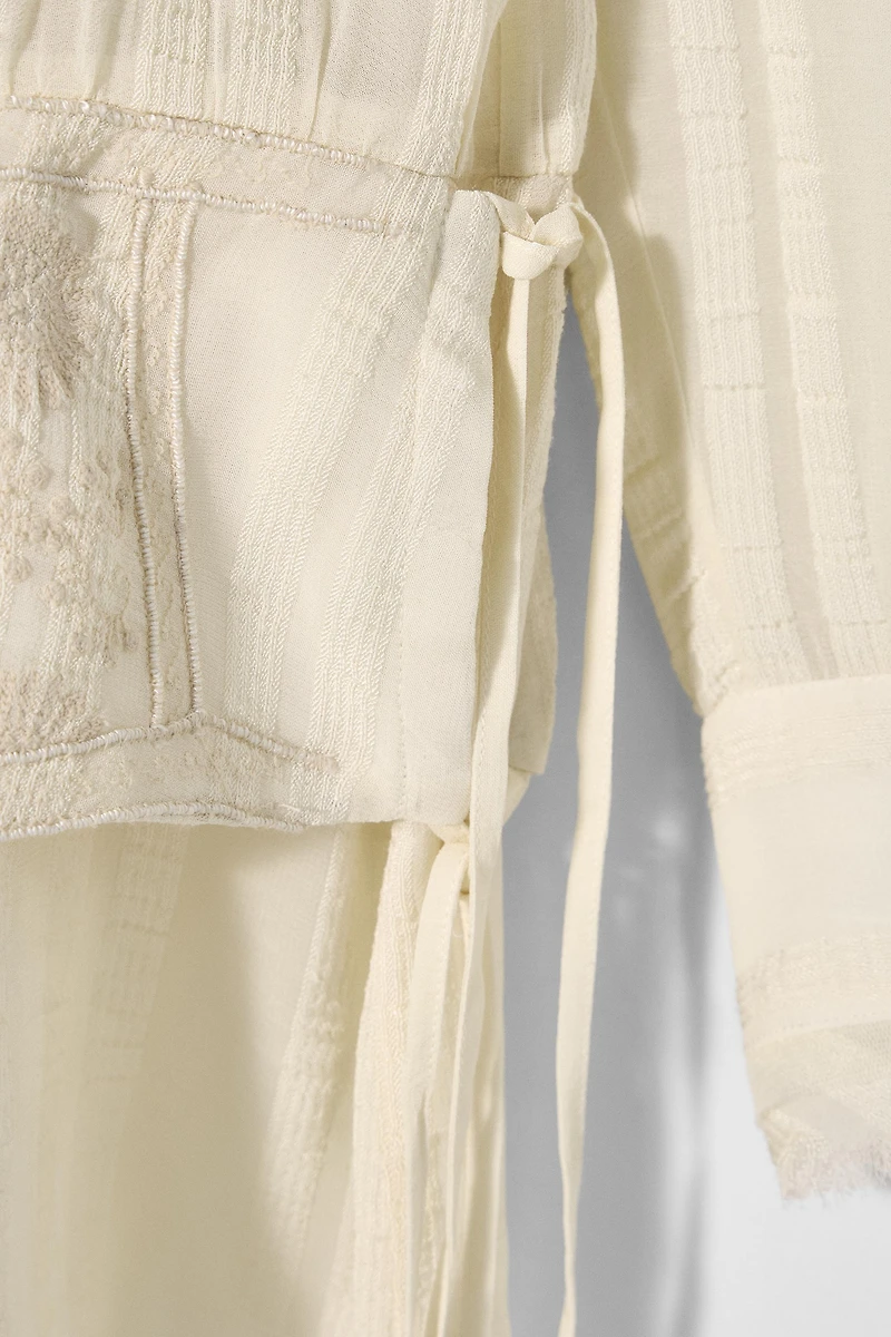EMBROIDERED SASH DRESS KATE MOSS X ZARA