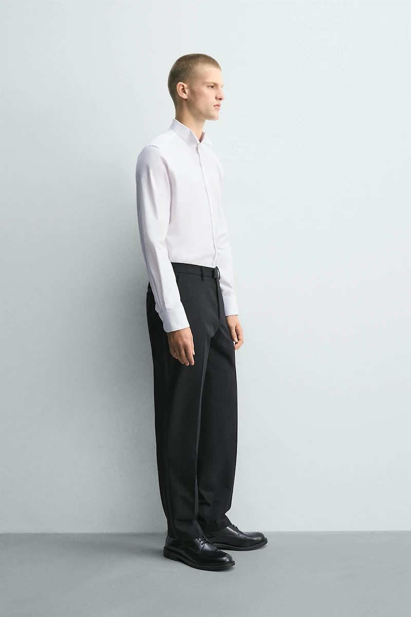 TUXEDO COLLAR SHIRT