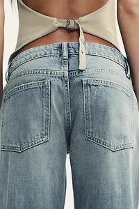TRF LOW RISE WIDE LEG JEANS