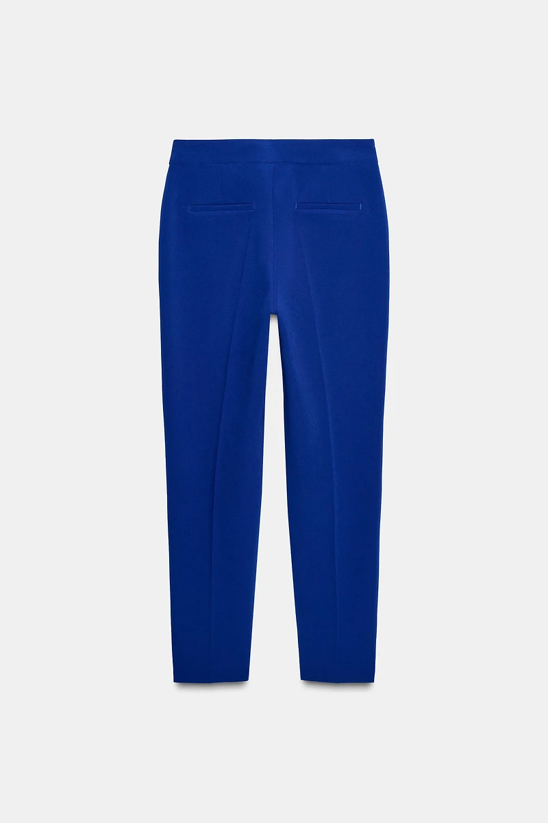 SLIM FIT HIGH-WAISTED PANTS