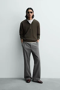 WAFFLE KNIT HENLEY SHIRT