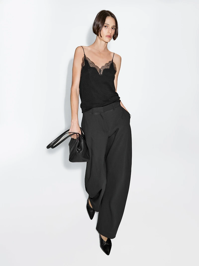 Camisole top with lace detail
