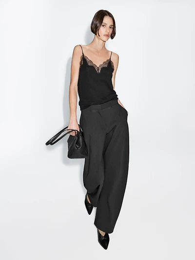 Camisole top with lace detail