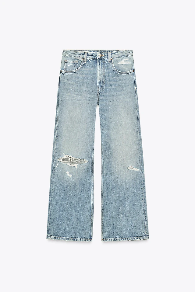 Wide Leg Jeans Vaqueros Zara Rotos Zara Pantalones Vaqueros Rotos