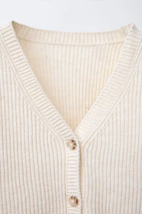 RIB KNIT CARDIGAN