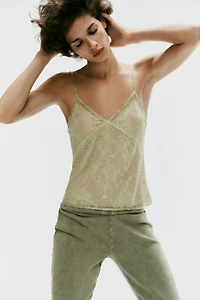 BEADED THIN STRAP TOP