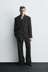 LIMITED EDITION DOUBLE BREASTED PINSTRIPE SUIT BLAZER