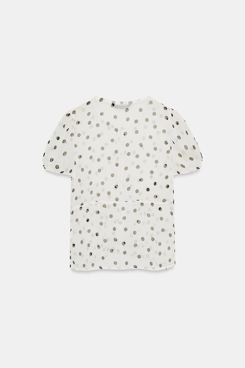 SEMI-SHEER GEORGETTE TOP