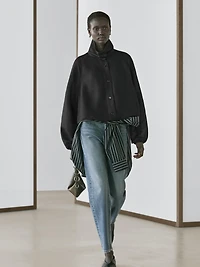 Linen and silk bomber jacket