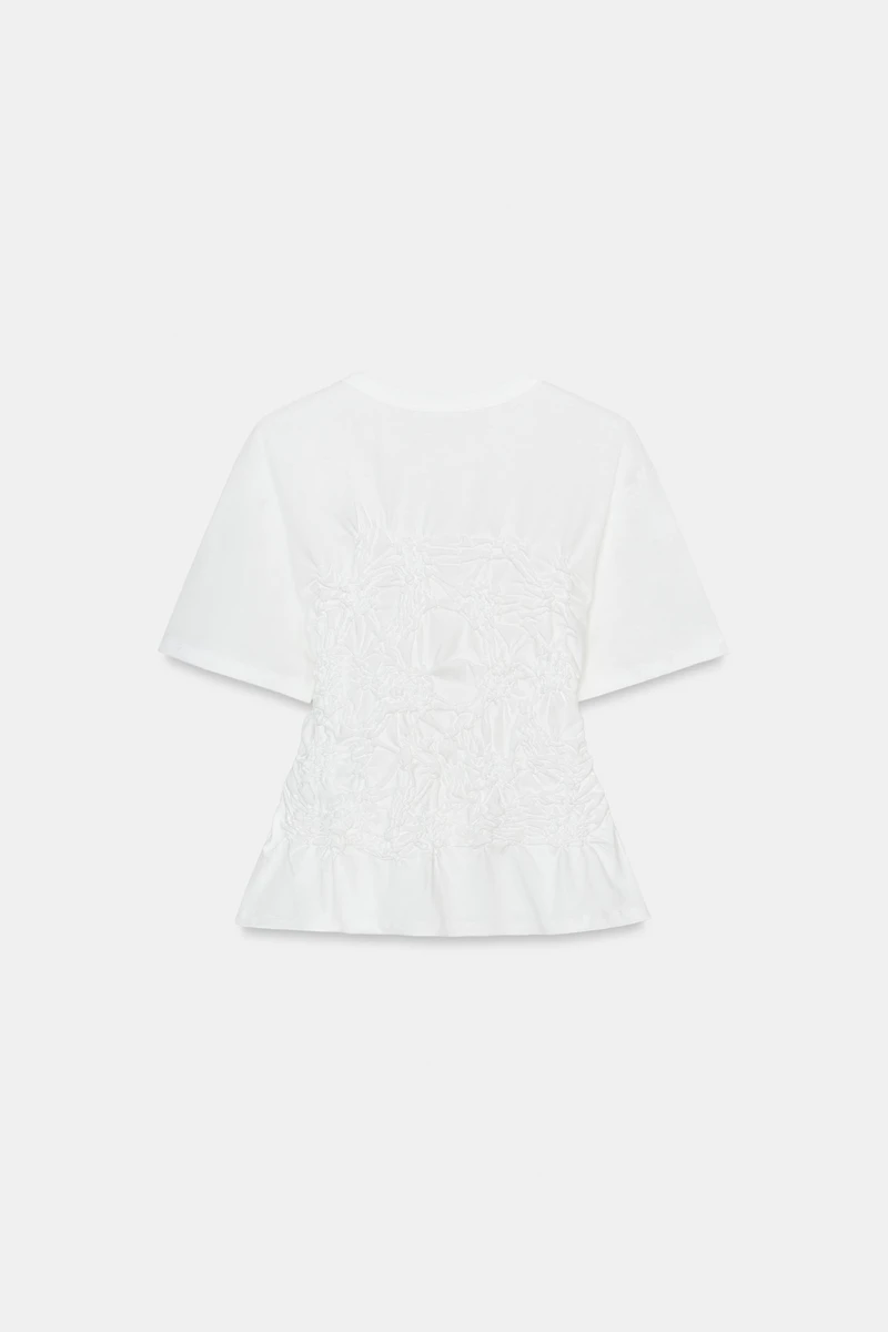 SHORT SLEEVE RUCHED TOP