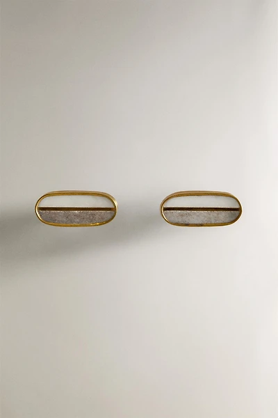 SET OF CONTRAST MARBLE KNOBS (SET OF 2)