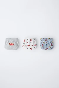 2-6 YEARS/ THREE-PACK OF CARS © DISNEY UNDERWEAR