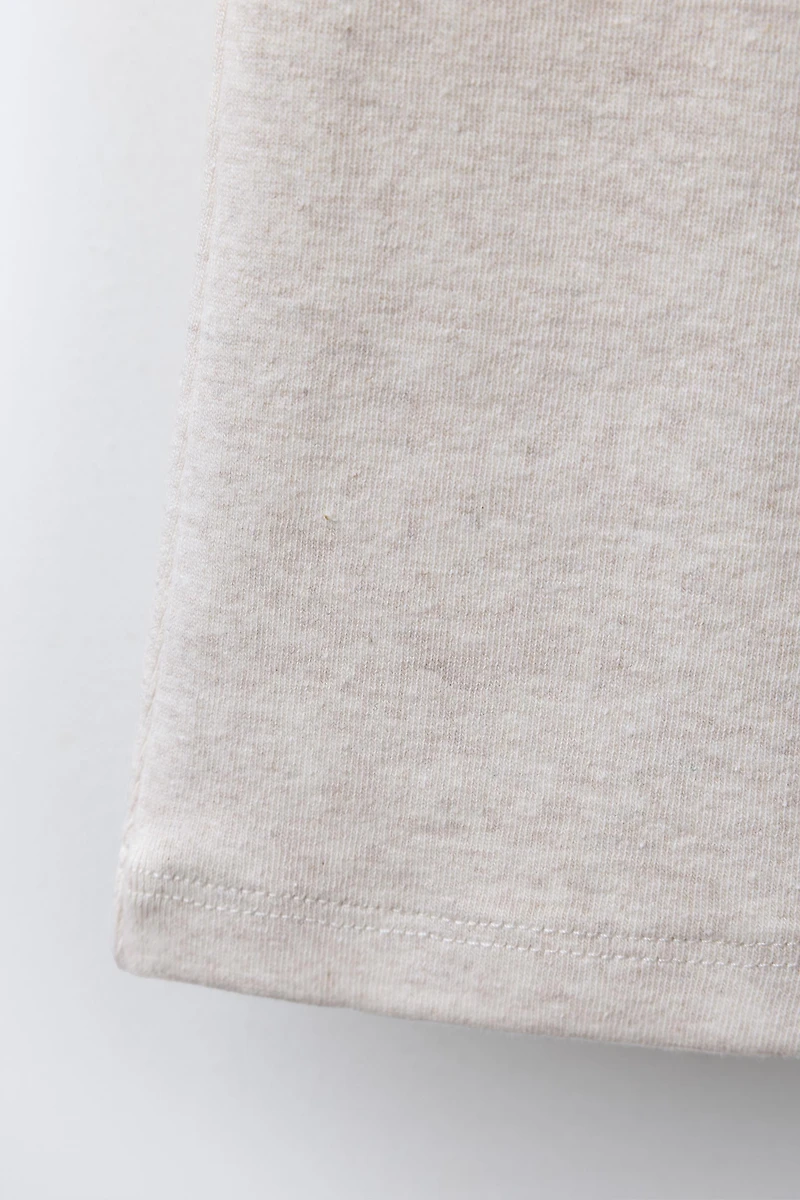 INTERLOCK FLARE LEGGINGS WITH LABEL DETAIL