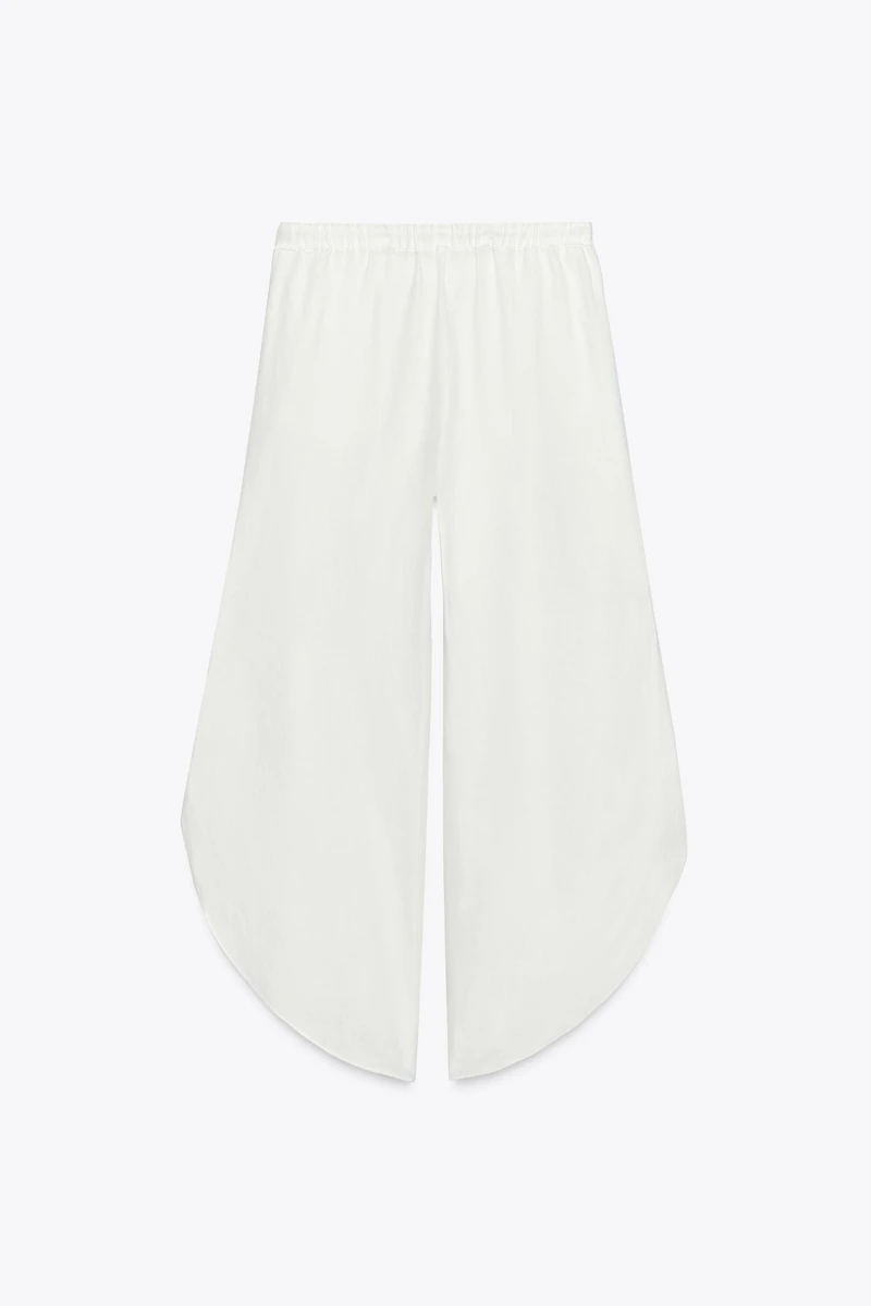 ZW COLLECTION LINEN PANTS WITH VENTS
