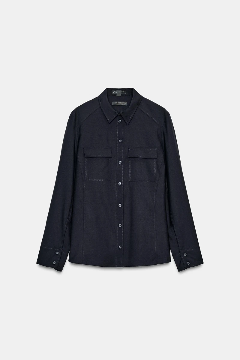 100% WOOL SHIRT ZW COLLECTION