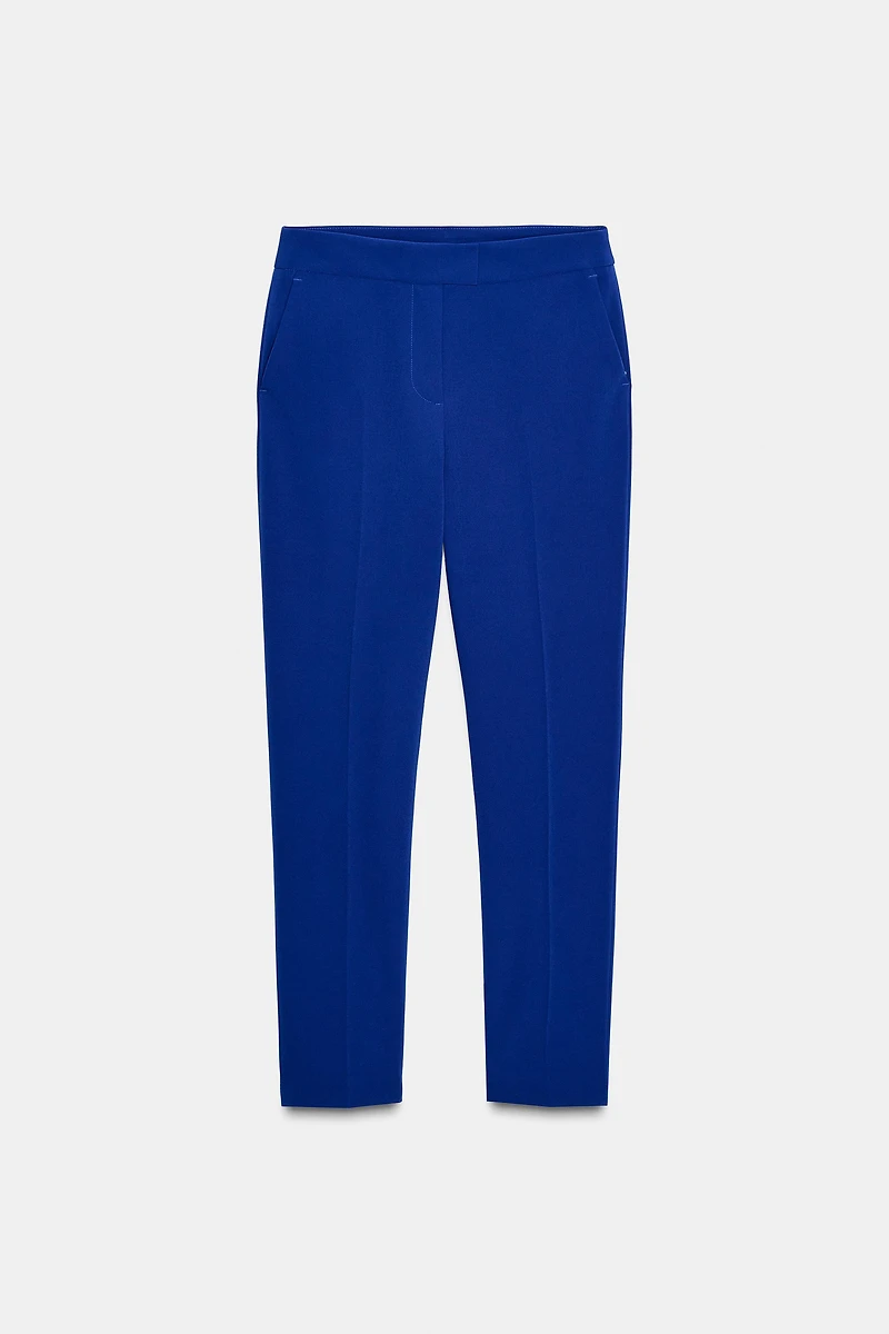 SLIM FIT HIGH-WAISTED PANTS