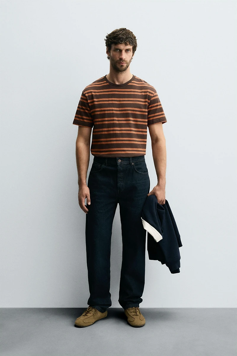 T-SHIRT JACQUARD RAYURES