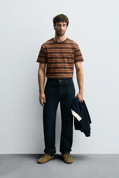 T-SHIRT JACQUARD RAYURES