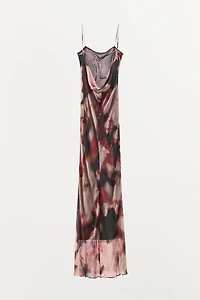 BEADED FLORAL PRINT DRESS