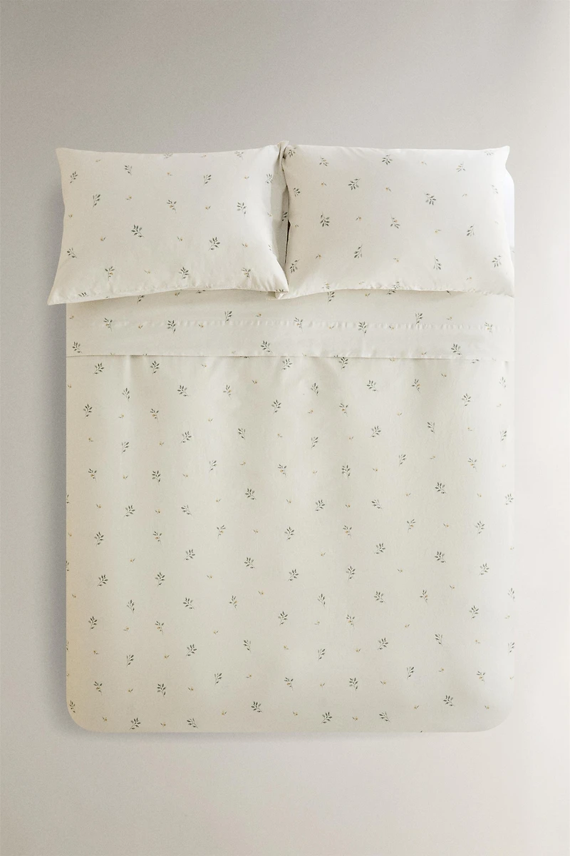 HOUSSE DE COUETTE IMPRIMÉ FEUILLES