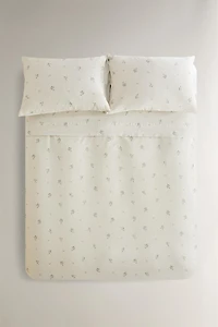 HOUSSE DE COUETTE IMPRIMÉ FEUILLES